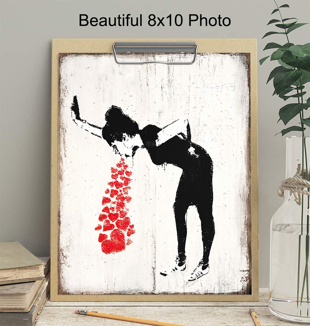 Amazon.com: Banksy Wall Art - Love Sick Graffiti Art - Sign Plaque